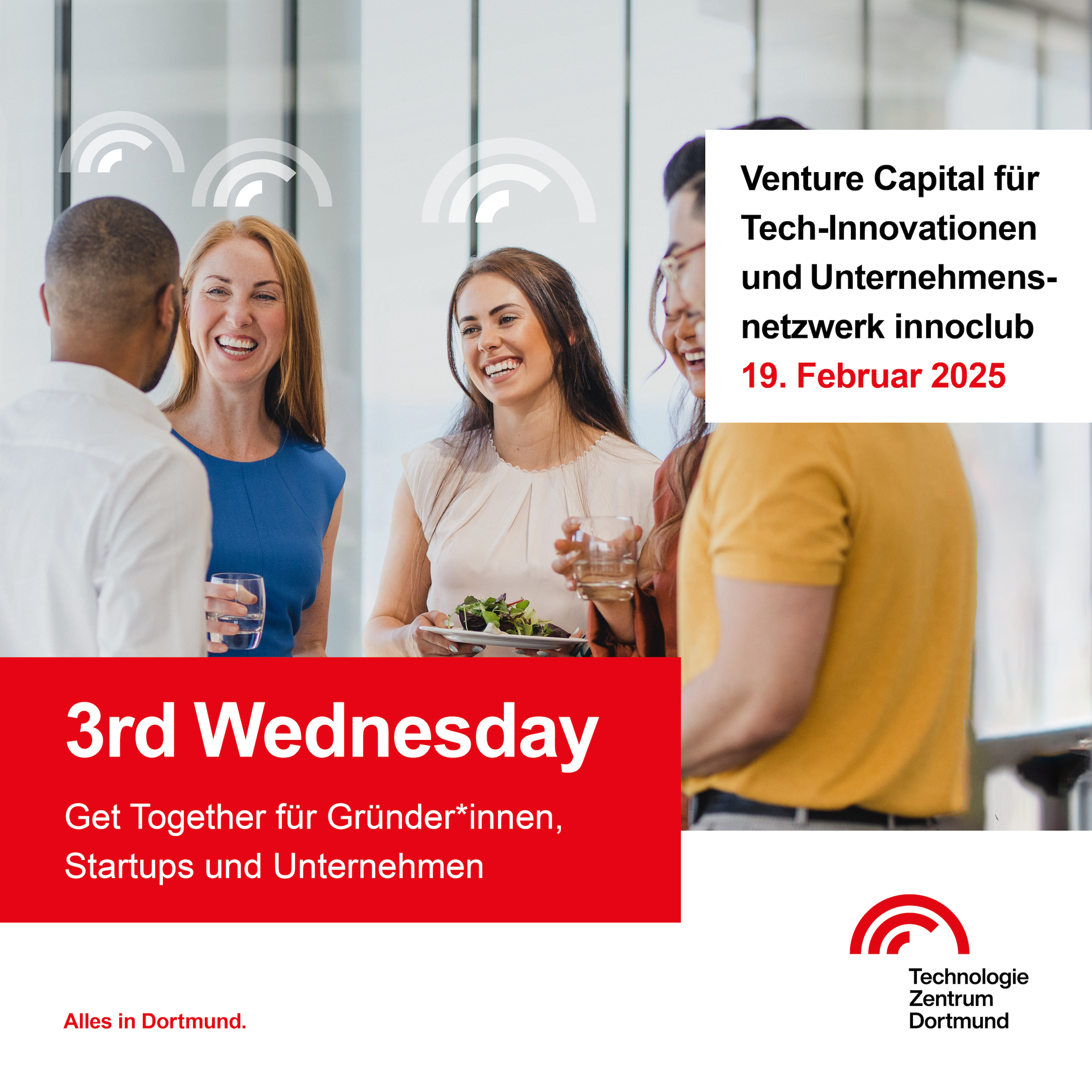 3rd Wednesday im TechnologieZentrumDortmund: Venture Capital für Tech-Innovationen und Vorstellung innoclub