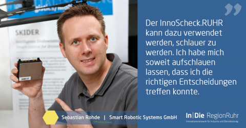 Zitat Rohde InnoScheck Der InnoScheck.RUHR als Entscheidungsgrundlage