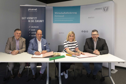 Unterzeichnung des LOIs zwischen der Plusnet GmbH und der Wirtschaftsförderung Dortmund