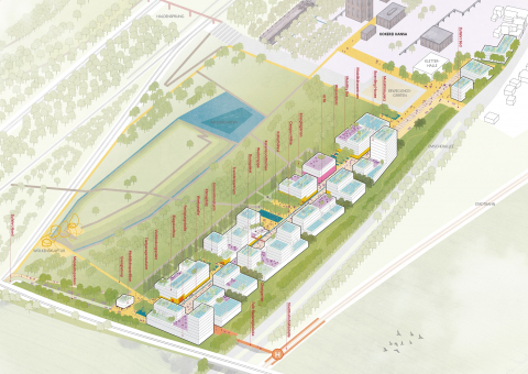 Siegerentwurf: Aufsicht auf den Energiecampus