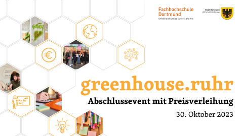Einladung zum greenhouse.ruhr Abschlussevent mit Preisverleihung am 30.10.2023