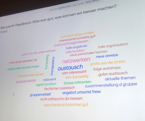 Feedback Teilnehmer*innen "Werde zum Coach!" Mentimeterabfrage : Feedback Teilnehmer*innen