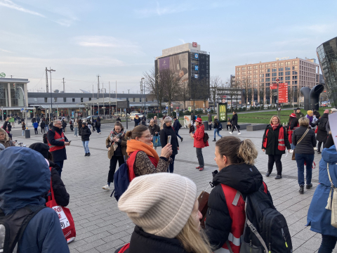 Zwischenstopp auf der Demo