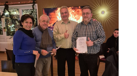 Aushändigung der Teilnahmebescheinigung